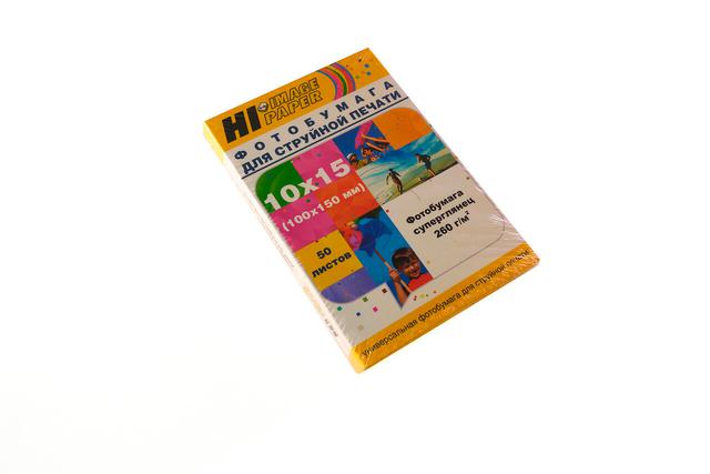 Фотобумага Hi-Image Paper суперглянцевая односторонняя, 10x15 см, 260 г/ м2, 50 л.