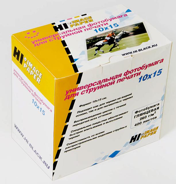 Фотобумага Hi-Image Paper глянцевая односторонняя, 10x15 см, 260 г/ м2, 400 л.