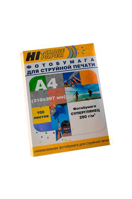 Фотобумага Hi-Image Paper суперглянцевая односторонняя, A4, 280 г/ м2, 100 л.