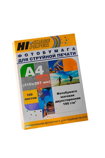 Фотобумага Hi-Image Paper матовая двусторонняя, A4, 190 г/ м2, 100 л.