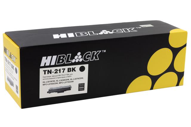 Тонер-картридж Hi-Black (HB-TN-217BK) для Brother HL-L3230/ DCP-L3550/ MFC-L3770, Bk, 3K
