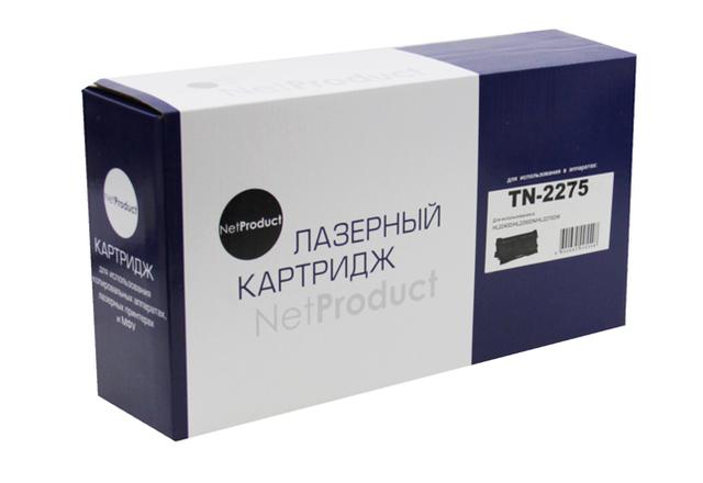 Тонер-картридж NetProduct (N-TN-2275) для Brother HL-2240R/ 2240DR/ 2250DNR/ DCP-7060DR, 2,6K