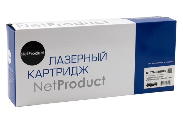 Тонер-картридж NetProduct (N-TN-2560XL) для Brother HL-L2400D/ L2440DW/ MFC L2805DW/ 2885/ DCP L2640, 3K