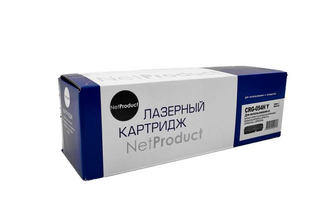 Картридж NetProduct (N-№054H Y) для Canon i-SENSYS LBP621Cw/ 622/ 623/  imageCLASS MF642Cdw, Y, 2,3K