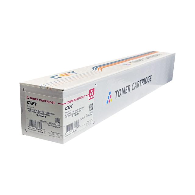 Тонер-картридж для CANON iR ADVANCE DX C3922/C3926/C3930/ C-EXV64 (25,5K,370г,красный CPP,TF8) (CET), CET141748