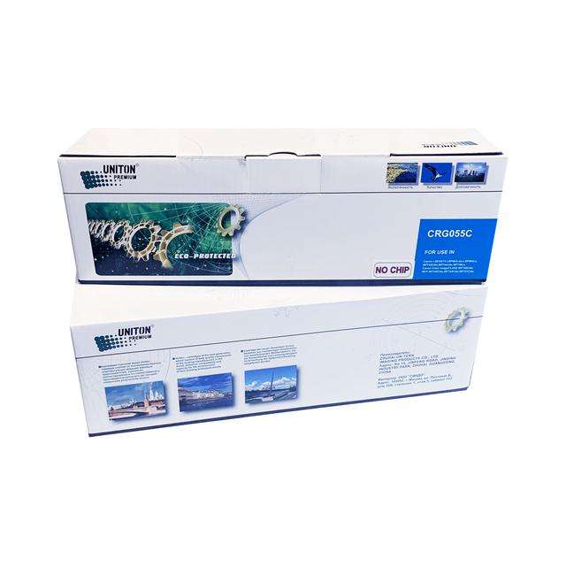 Картридж для CANON LBP-663/664/MF746/742/744  Cartridge 055 синий (2,1K) БЕЗ ЧИПА!!! UNITON Premium GREEN LINE (Eco Protected)