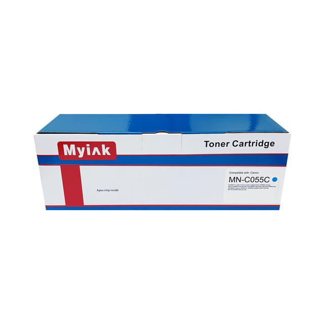 Картридж для CANON LBP-663/ 664, MF746/742/744  Cartridge 055 (R, OEM с б/у OEM чипом) синий (2,1K) MyInk