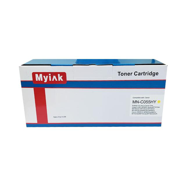 Картридж для CANON LBP-663/ 664, MF746/742/744 Cartridge 055H (R, OEM с б/у OEM чипом) желтый (5,9K) MyInk