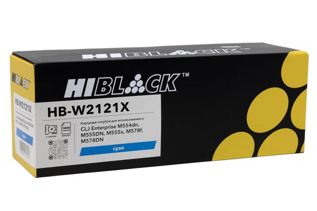 Картридж Hi-Black (HB-W2121X) для HP CLJ Enterprise M554dn/ 555DN/ 555x/ 578f/ 578DN, C, 10K