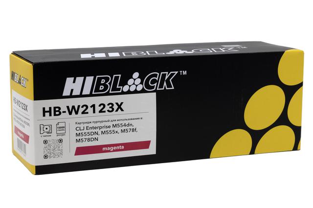 Картридж Hi-Black (HB-W2123X) для HP CLJ Enterprise M554dn/ 555DN/ 555x/ 578f/ 578DN, M, 10K