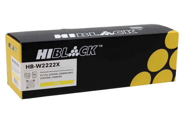 Картридж Hi-Black (HB-W2222X) для HP CLJ Pro 3203DN/ 3288DN/ MFP 3303FDN/ 3388FDN, Y, 2,5K