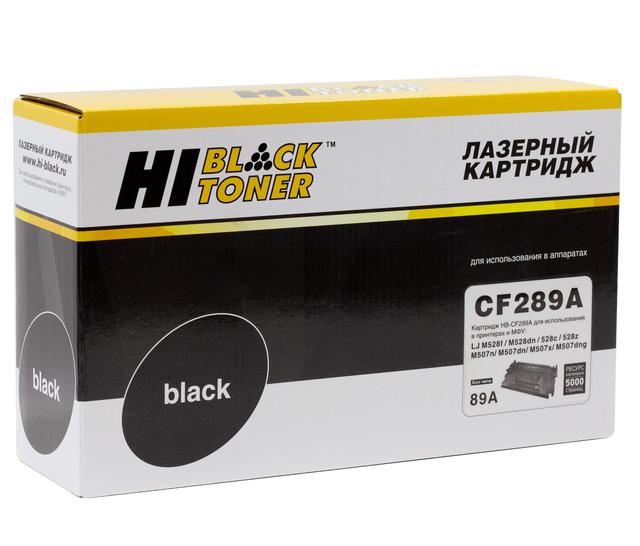 Картридж Hi-Black (HB-CF289A) для HP LaserJet Enterprise M507dn/ M507x/ Flow M528z/ MFP, 5K (без чипа)