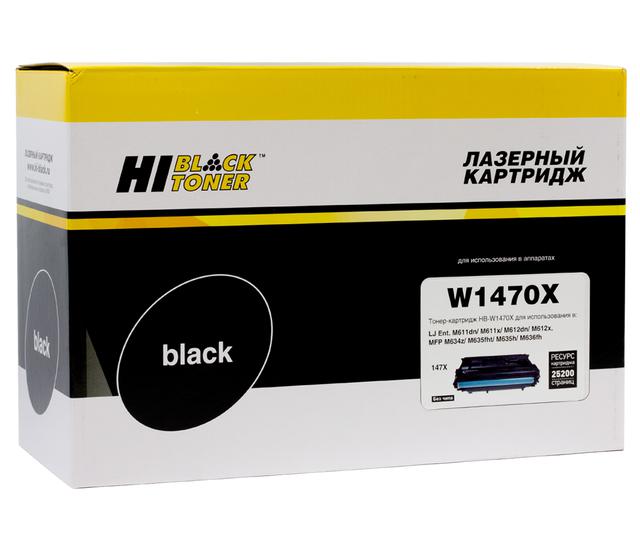 Картридж Hi-Black (HB-W1470X) для HP LaserJet Enterprise M610dn/ 611dn/ 612dn/ MFP M634/ 635, 25,2K, б/ ч