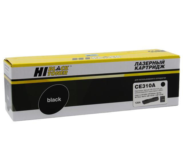 Тонер-картридж Hi-Black (HB-CE310A) для HP CLJ CP1025/ 1025nw/ Pro M175, № 126A, Bk, 1,2K