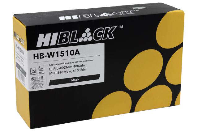 Картридж Hi-Black (HB-W1510A) для HP LJ Pro 4003dw/ 4003dn/ MFP 4103fdw/ 4103fdn, 3,05K (без чипа)