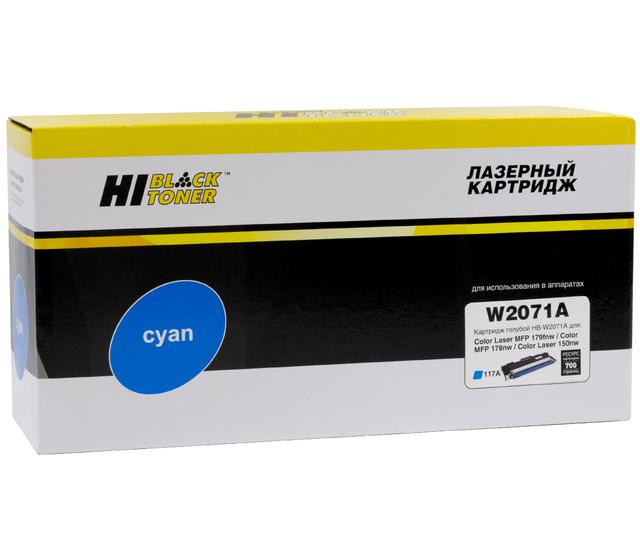 Тонер-картридж Hi-Black (HB-W2071A) для HP CL 150a/ 150nw/ MFP178nw/ 179fnw, 117A, C, 0,7K б/ ч