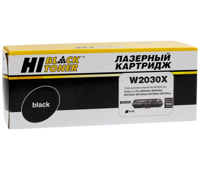 Картридж Hi-Black (HB-W2030X) для HP Color LaserJet Pro M454dn/ M479dw, №415X, Bk, 7,5K б/ ч