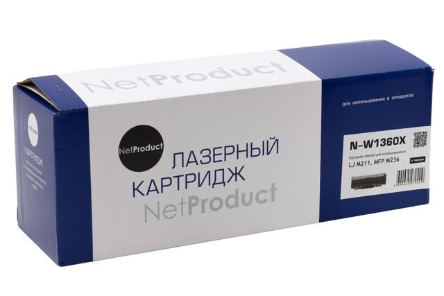 Картридж NetProduct (N-W1360X) для HP LaserJet M211/ MFP M236, 2,6K