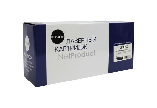 Картридж NetProduct (N-CF361X) для HP CLJ Enterprise M552/ M553/ MFP M577, C, 9,5K