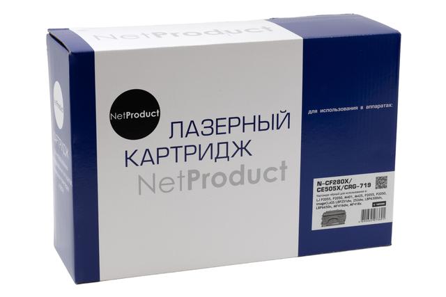 Картридж NetProduct (N-CF280X/ CE505X/ CRG-719) для HP LJ P2055/ P2050/ M401/ M425/ 719, 6,9K