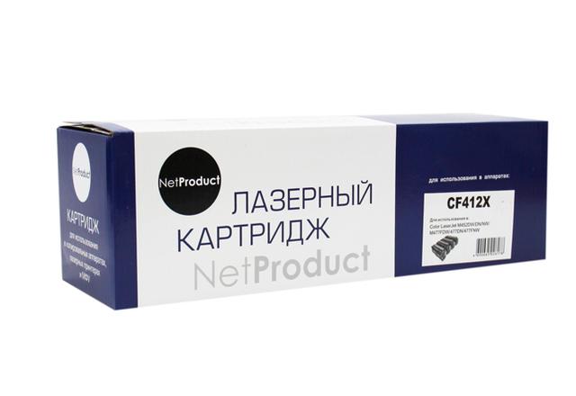 Картридж NetProduct (N-CF412X) для HP CLJ M452DW/ DN/ NW/ M477FDW/ 477DN/ 477FNW, Y, 5K