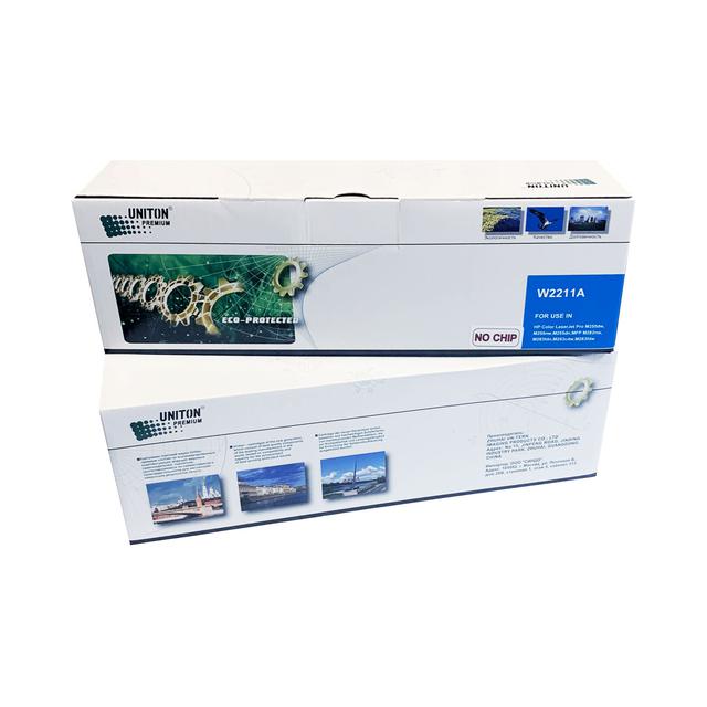 Картридж для HP Color LJ M255/MFP M282/M283   W2211A (207A) синий (1,25K) БЕЗ ЧИПА!!! UNITON Premium GREEN LINE (Eco Protected)