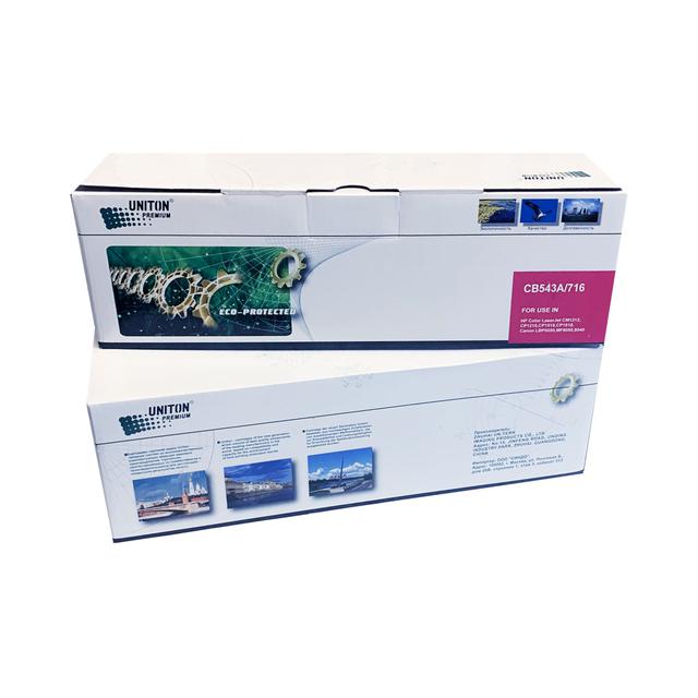 Картридж для HP Color LJ CP 1215/ CM 1312 CB543A (125A)/ CANON LBP-5050 Cartridge 716M красный (1,4K) UNITON Premium GREEN LINE (Eco Protected)