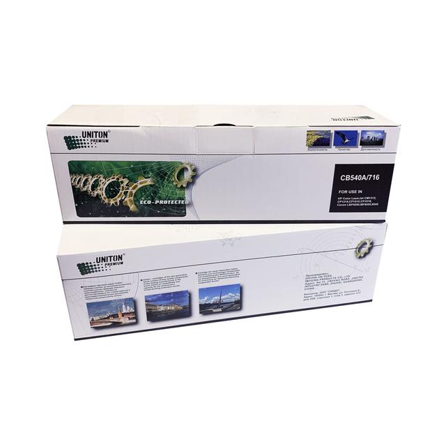 Картридж для HP Color LJ CP 1215/ CM 1312 CB540A (125A)/ CANON LBP-5050 Cartridge 716B черный (2,2K) UNITON Premium GREEN LINE (Eco Protected)