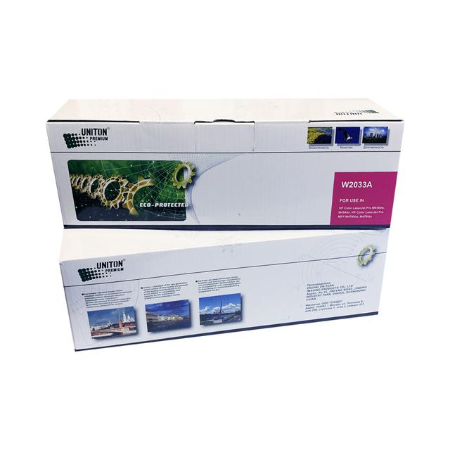 Картридж для HP Color LJ M454, M455, MFP M479 W2033A (415A) красный (2,1K) БЕЗ ЧИПА!!! UNITON Premium GREEN LINE (Eco Protected)