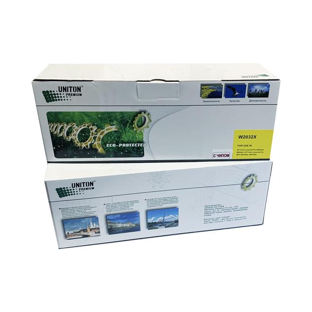 Картридж для HP Color LJ M454,  M455,MFP M479 W2032X (415X) желтый (6K, с чипом APEX) UNITON Premium GREEN LINE (Eco Protected)