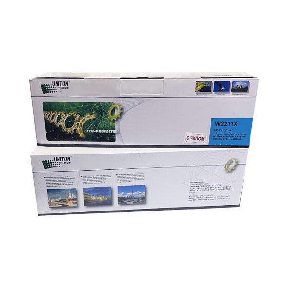 Картридж для HP Color LJ M255/MFP M282/M283, W2211X (207X) синий (2,45K) UNITON Premium GREEN LINE (Eco Protected)