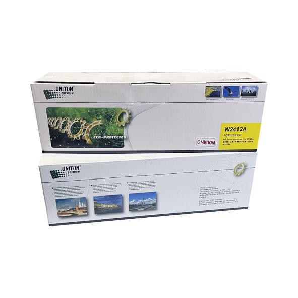 Картридж для HP Color LJ M155/ MFP M182/M183  W2412A (216A) желтый (0,85К) UNITON Premium GREEN LINE (Eco Protected)
