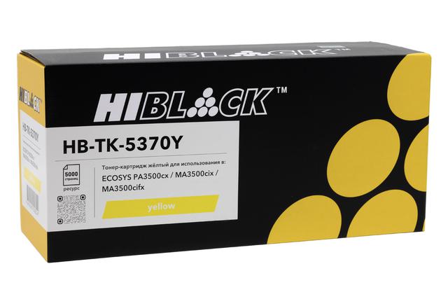 Тонер-картридж Hi-Black (HB-TK-5370Y) для Kyocera ECOSYS PA3500/ PA3500cx/ MA3500/ MA3500cix, Y, 5K