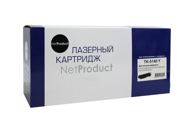 Тонер-картридж NetProduct (N-TK-5140Y) для Kyocera ECOSYS M6030cdn/ M6530cdn, Y, 5K