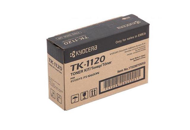 Картридж TK-1120 Kyocera FS-1060DN/ 1025MFP/ 1125MFP, 3К (O) 1T02M70NX0