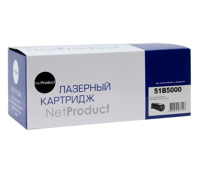 Тонер-картридж NetProduct (N-51B5000) для Lexmark MS/ MX317/ 417/ 517/ 617, 2,5K