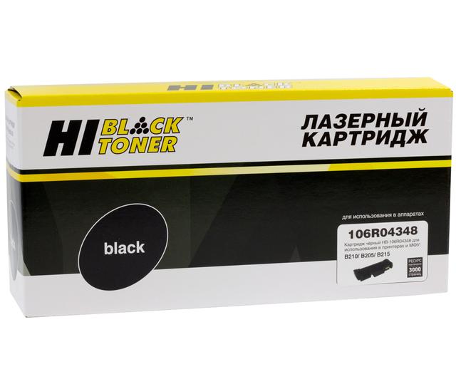 Тонер-картридж Hi-Black (HB-106R04348) для Xerox B205/ B210/ B215, 3K без чипа