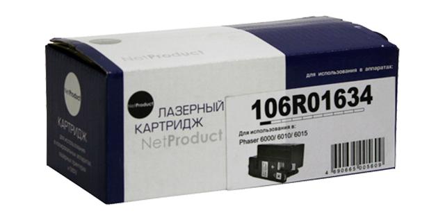 Тонер-картридж NetProduct (N-106R01634) для Xerox Phaser 6000/ 6010/ WC6015, Bk, 2K