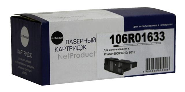 Тонер-картридж NetProduct (N-106R01633) для Xerox Phaser 6000/ 6010/ WC6015, Y, 1K