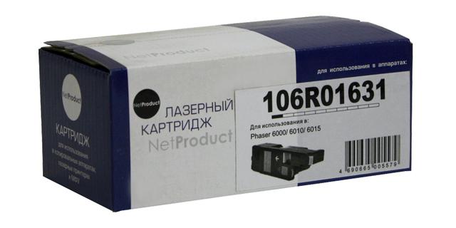 Тонер-картридж NetProduct (N-106R01631) для Xerox Phaser 6000/ 6010/ WC6015, C, 1K