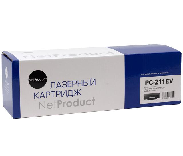 Картридж NetProduct (N-PC-211EV) для Pantum P2200/ P2207/ P2507/ P2500W/ M6500/ 6550/ 6607, 1,6К