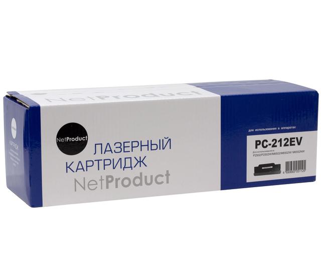 Картридж NetProduct (N-PC-212EV) для Pantum P2502/ P2502W/ M6502/ M6502W/ M6552NW, 1,6К