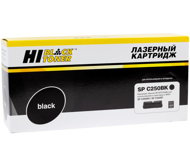 Картридж Hi-Black (HB-SPC250Bk) для Ricoh Aficio SP C250DN/ C250SF/ C260/ C260/ C261SF, Bk, 2K