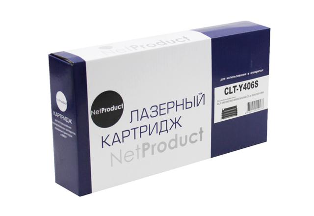 Тонер-картридж NetProduct (N-CLT-Y406S) для Samsung CLP-360/ 365/ 368/ CLX-3300/ 3305, Y, 1K