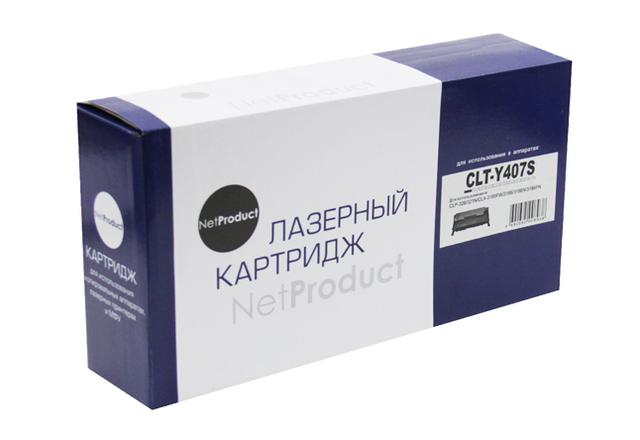 Тонер-картридж NetProduct (N-CLT-Y407S) для Samsung CLP-320/ 320n/ 325/ CLX-3185, Y, 1K