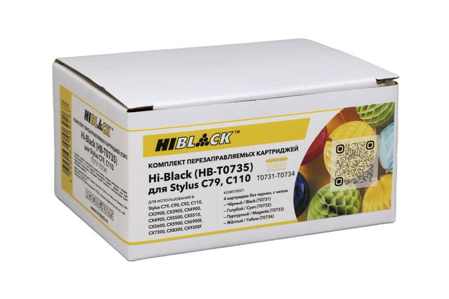 Комплект ПЗК Hi-Black (T0731-T0734) для Epson C79/ C110, 4 цв