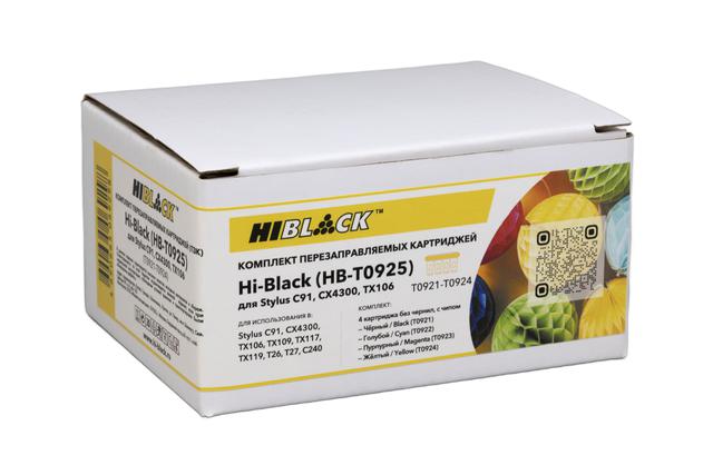 Комплект ПЗК Hi-Black (T0921-T0924) для Epson Stylus C91/ CX4300/ TX106, 4 цв