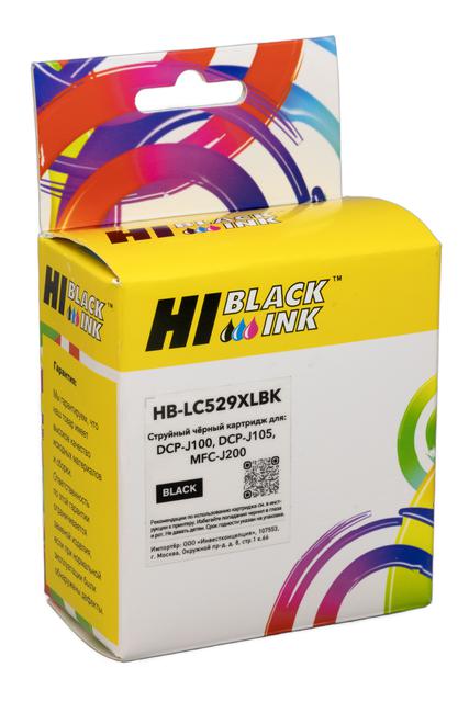 Картридж Hi-Black (LC529XLBK) для Brother DCPJ100/ 105/ MFCJ200, BK