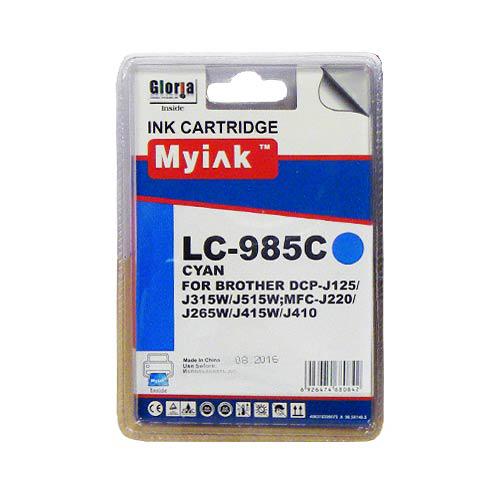 Картридж для Brother DCP-125/315W/515W/MFC-265W/410/415W (LC39/985C) Cyan (12 ml, Dye)  MyInk  SAL