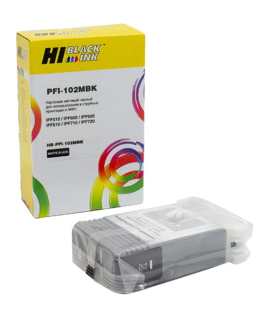 Картридж Hi-Black (HB-PFI-102MBk) для Canon IPF-510/ 600/ 710, MBk